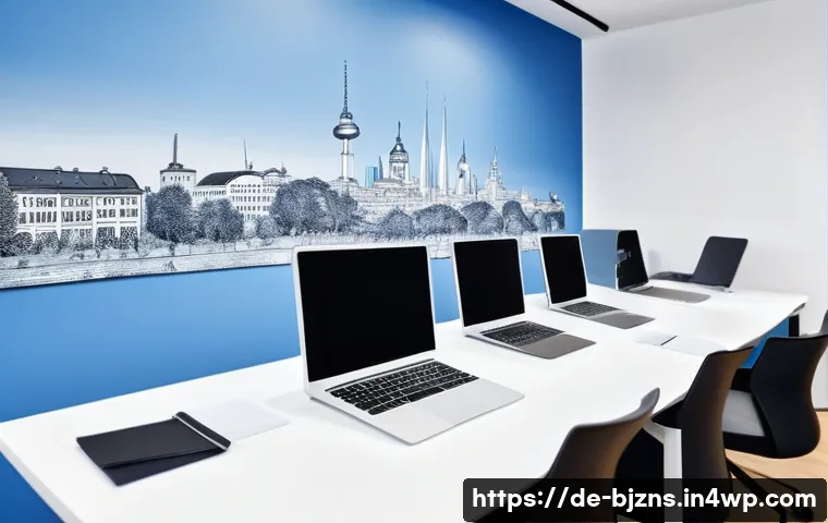 로우코스트 비즈니스 모델의 브랜드 관리 전략 - A modern, minimalist office scene showing a diverse small team of professionals collaborating around...